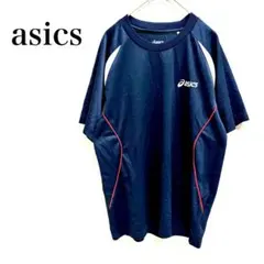 アシックス　Tシャツ　Ｍ　ネイビー　スポーツ　吸汗速乾性　トレーニング　部活