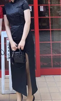 チャイナ服 ゼブラ柄