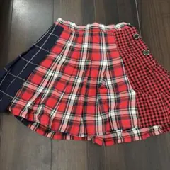 repipi armario チェック柄フレアスカート