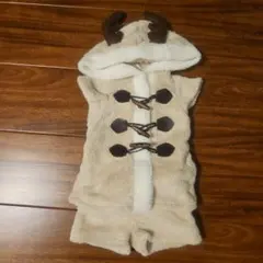 フリース フード付きトナカイコスプレ仮装(80～90センチ)