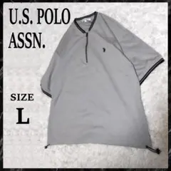 U.S. POLO ASSN. ハーフジップ グレー　トレーナー　Lサイズのサムネイル
