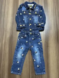 ミッキー デニムジャケット パンツセット 90cm