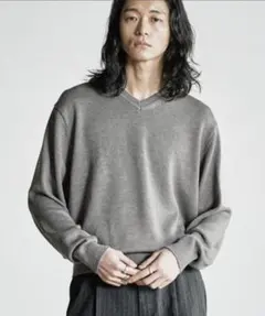 GRANCY】ダブルレイヤードサーマルヘンリーロンT グレー S 概要欄必読