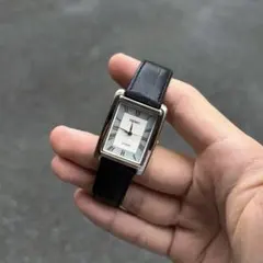 希少 Vintage seiko tank 腕時計 アイスブルー文字盤 タンク