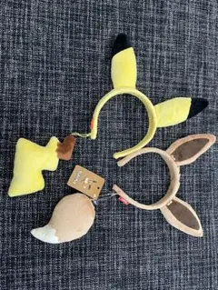 【韓国ロッテワールド限定】ポケモン ピカチュウ イーブイ カチューシャ usj