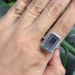 ⭐天然アクアマリン リング k18WG 1.23ct - メルカリ