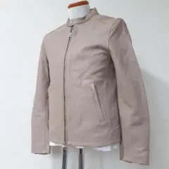 美品△HARE ハレ シングルライダース レザージャケット グレー 羊革