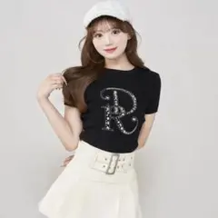 Darich DRロゴ ビジューリブニットトップス BK Darich DRロゴ ビジューリブニットトップス BK - メルカリ