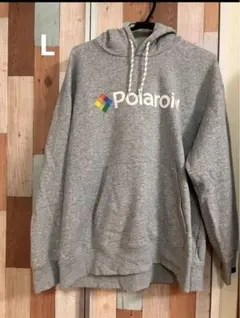 GU/Polaroid /グレー フード付き/パーカー Lサイズ