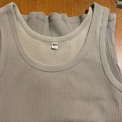 UNIQLO リブタンクトップ グレー Lサイズのサムネイル