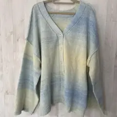 ダブルクローゼットグラデーションカーディガンフリーサイズ　春物