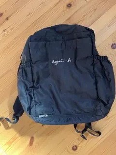 agnès b. ブラック マザーズバッグ　おしりマットつき