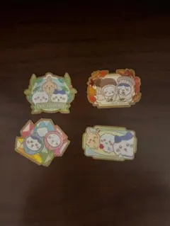 ちいかわ、ハチワレ、うさぎ シール4枚セット