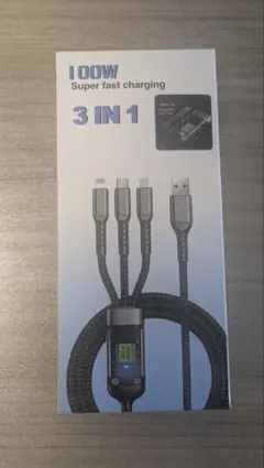 急速充電ケーブル 3in1 マルチ 充電器 ケーブル