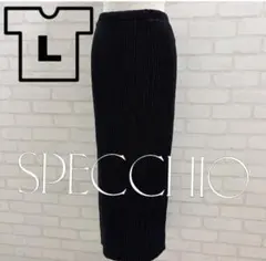 ★美品★ SPECCHIO 黒 プリーツ タイトスカート Lサイズ