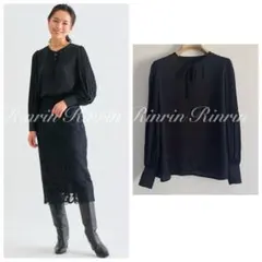 まもなく出品終了☆新品☆ANAYI バックサテンノースリーブブラウス