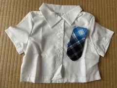 8Y ホワイト 半袖シャツ ネクタイ付き