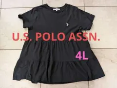 U.S. POLO ASSN. ティアード チュニック ブラック 4Lのサムネイル