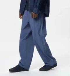 〈 L 〉ユニクロ ウルトラストレッチアクティブトラックパンツ 〈ブルー〉 新品