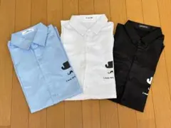 長袖カジュアルシャツ 春夏シャツ 光沢のある薄いサテン調の生地 3着セット