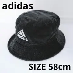 adidas コーデュロイ バケットハット ワンポイント刺繍ロゴ 帽子 キャップ