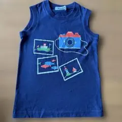 familiar ノースリーブ　タンクトップ ネイビー　110