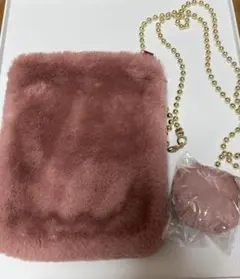 Lily Brown ファーショルダーバックピンク　モコモコ　ポーチ