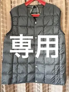 タイオン ベーシック Vネックボタン インナーダウンベストMサイズ ブラック