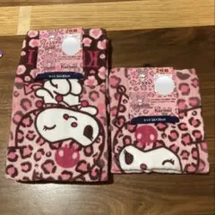 新品未使用　クロミ　ヒョウ柄 フェイス　ハンドタオル 2枚セット（各１枚）