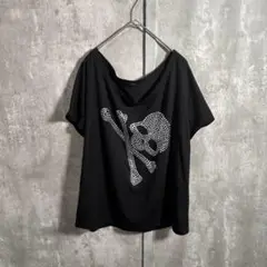 【00s_Archive】Bijou Skull 変形Tee 平成グランジY2K