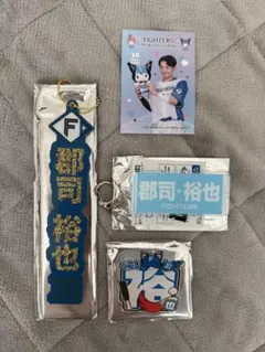 日本ハム 郡司裕也 ラメキーホルダー ネームアクリルバッジ 父の日 ライトブルー