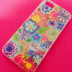 花柄 カラフル iPhoneSE ケース ♡