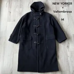 NEW YORKER VallombrosaヘリンボーンダッフルコートM 紺