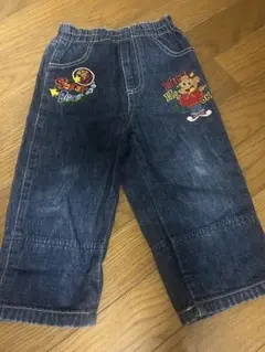 ミキハウスベアデニムパンツ 90cm刺繍デザイン