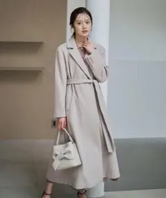 【新品未使用】プロポーションボディドレッシング ベルテッドレディーコート