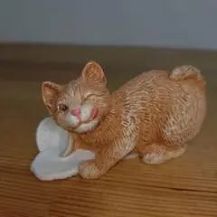 ヴィンテージ フィギュア　猫　ミルク　置物　アメリカ製のサムネイル