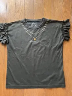 GLOBAL WORK グローバルワーク Tシャツ 140ブラック フリル袖のサムネイル