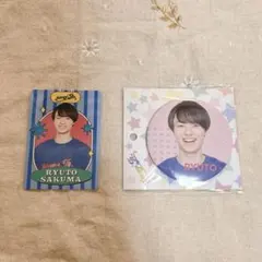 【HiHi Jets 作間龍斗 】缶バッジ ＆プロフィールカード プロカ