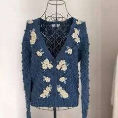 WONDERFULWORLD 金子功カネコイサオフラワーモチーフ カーディガンのサムネイル