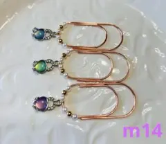 大きめペーパークリップ　バインダー貯金 Saving ピンクゴールド m14