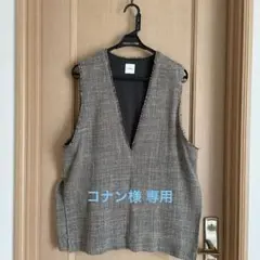 Spick & Span リネンブレンドツイードベスト