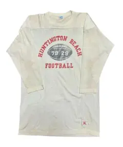 チャンピオン バータグ 復刻 染み込みプリント 7分袖 フットボールTシャツ チャンピオン バータグ 復刻 染み込みプリント 7分袖 フットボールT