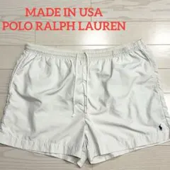 USA製 POLO ポロ ラルフローレン ホワイト ショートパンツ 短パン L