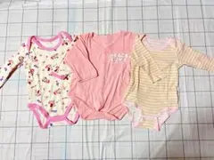 女の子 ベビー 長袖 ロンパース 肌着 80㎝