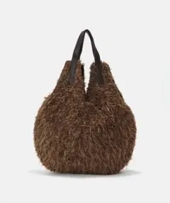 T.S.L ティーエスエル フェイクファートートBAG ブラウン