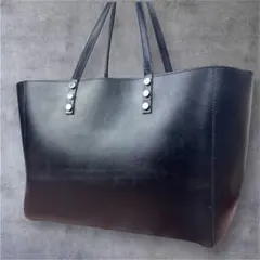 極美品✨YAHKI / BAG トートバッグ ブラック レザー バッグのサムネイル