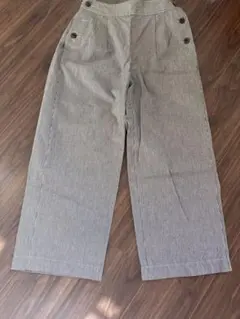 MHL ワイドパンツ チェック柄 ボタンデザイン