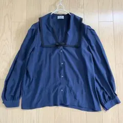 美品✨ miu miuミュウミュウ セーラーカラー　シルクブラウス リボンタイのサムネイル