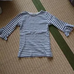 フリル袖 ボーダーのサムネイル