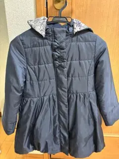 familiar130ネイビー フード付きコート